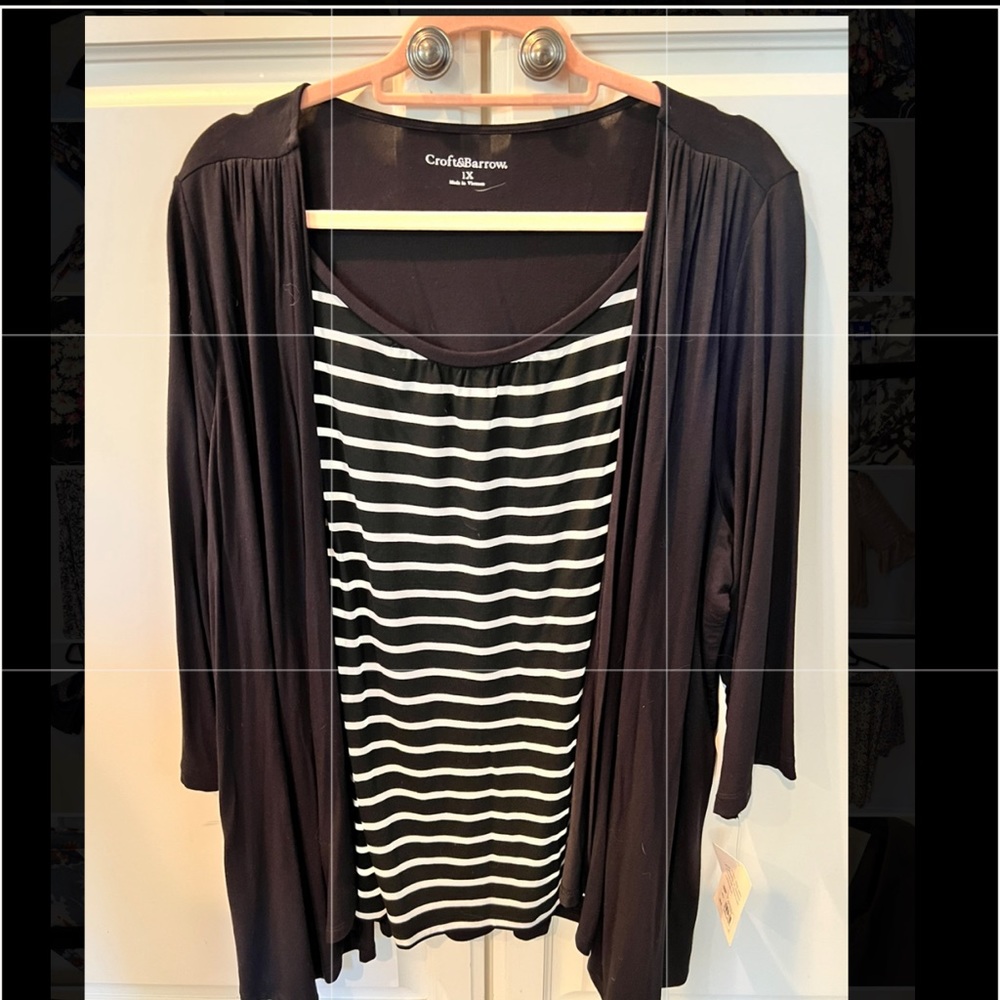 Croft & Barrow Blouse/Cardigan